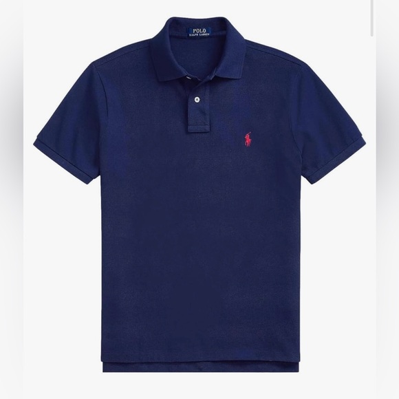Polo by Ralph Lauren Men's Classic Navy Polo Shirt - Picture 2 of 8